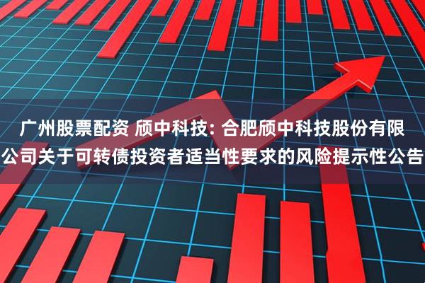 广州股票配资 颀中科技: 合肥颀中科技股份有限公司关于可转债投资者适当性要求的风险提示性公告